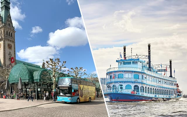 Combo: Hamburg Hop-On Hop-Off Bus Tour + Hamburg Harbor Cruise