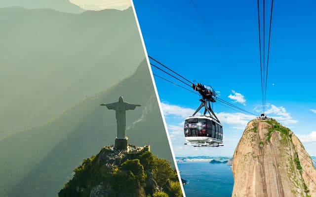 Combo: Christ the Redeemer with Round-Trip Train Transfers + Sugarloaf Mountain Cable Car Tickets