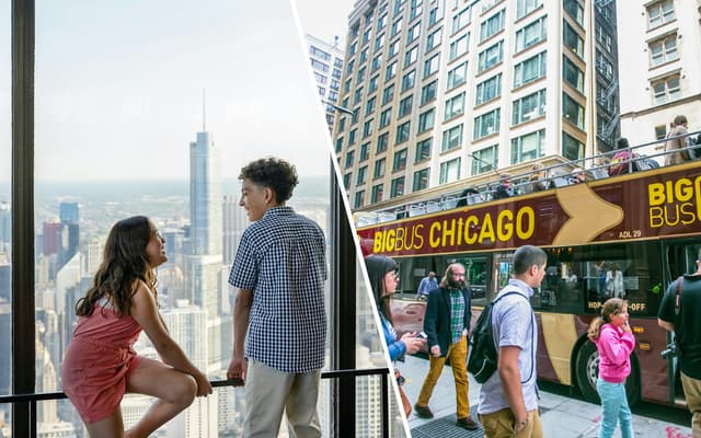 Combo: Chicago Hop-on Hop-off Bus Tour + 360 Chicago Observation Deck Skip-the-Line Tickets