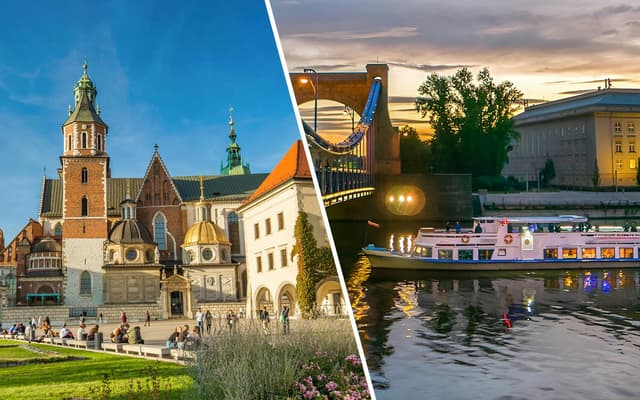 Combo: Wawel Castle & Cathedral Guided Tour + 1-Hour Night Cruise on Vistula River with Audio Guide