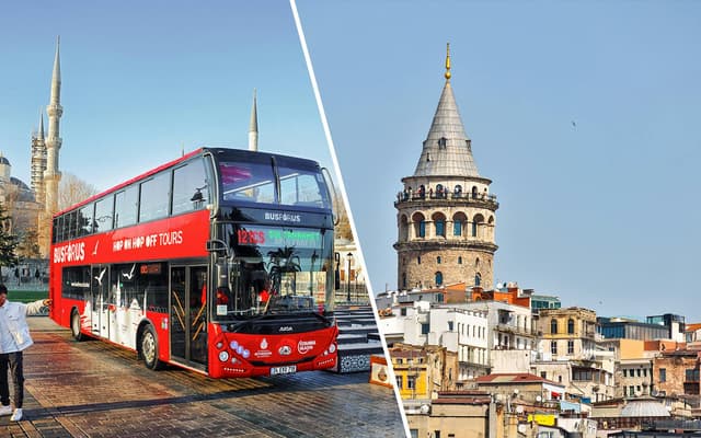 Combo: Istanbul Hop-On Hop-Off Bus Tour + Galata Tower Tickets