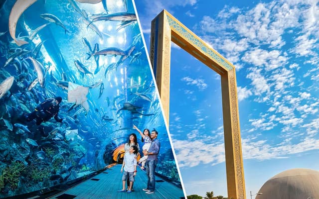 Combo: Dubai Frame Tickets + Dubai Aquarium & Underwater Zoo Tickets