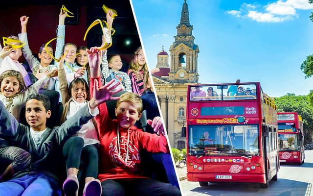Combo: Malta 5D Audio-Visual Show Tickets + Malta Hop-On Hop-Off Bus Tour with Harbor Cruise