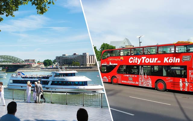 Combo: Cologne City Sightseeing Cruise + Hop-on Hop-off Bus Tour