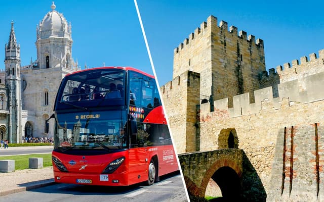 Combo: Lisbon Hop-On Hop-Off Bus Tour + São Jorge Castle Tickets
