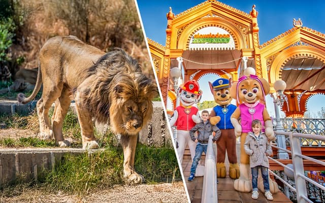 Combo: Madrid Zoo Aquarium + Parque de Atracciones de Madrid Tickets