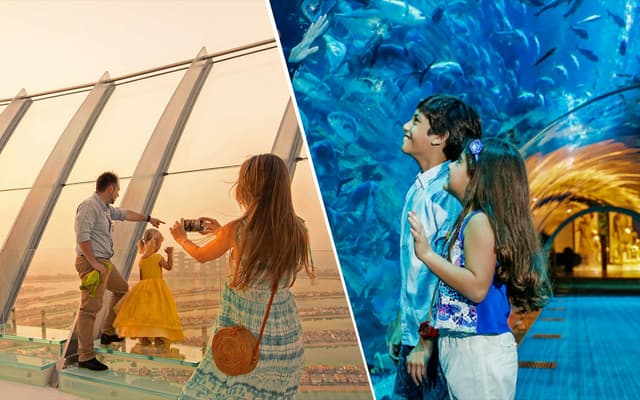 Combo: View At The Palm + Dubai Aquarium & Underwater Zoo Tickets