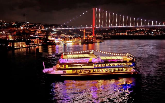 Bosphorus Dinner Cruise with Turkish Show & Private Table