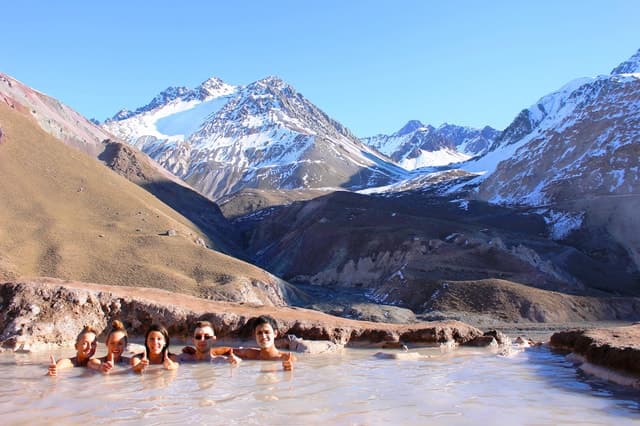 From Santiago: Maipo Canyon Volcano and Hot Spring Tour