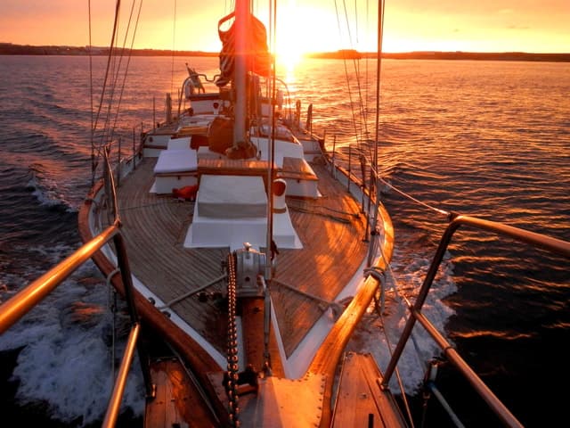 Lisbon: Daylight or Sunset on a Vintage Sailboat