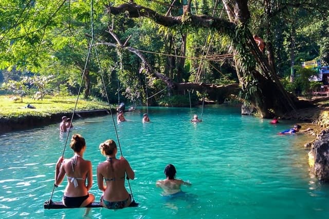 Best Vang Vieng Adventure: Nam Xay & Blue Lagoon Tour