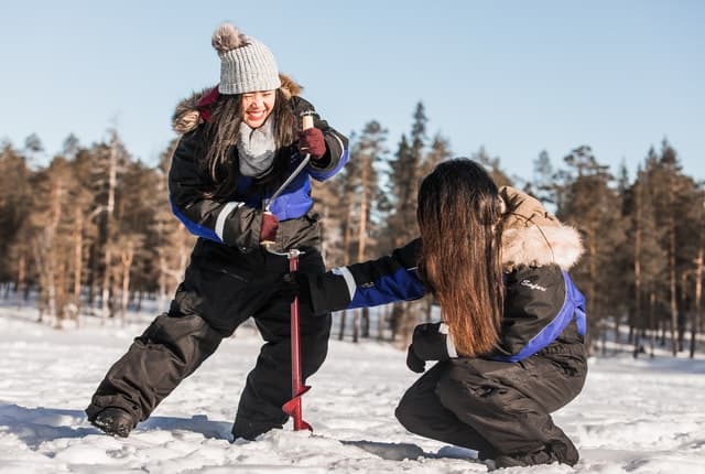 Authentic Rovaniemi Ice Fishing & Arctic Winter Adventures