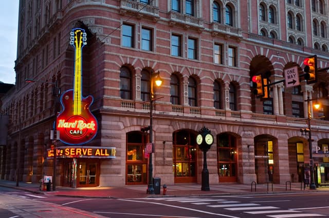Meal at the Hard Rock Cafe Philadelphia