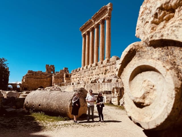 Baalbek Temples & Ksara Caves w/pick-up & multilingual guide