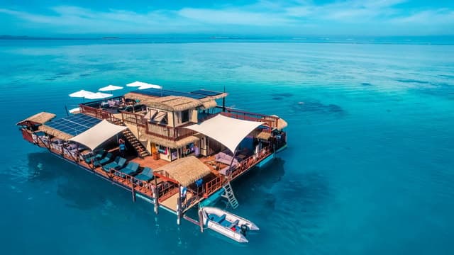 From Denarau: Seventh Heaven Floating Bar Day Trip by Ferry