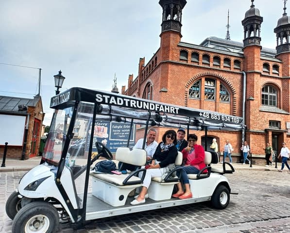 Gdansk: City Tour Live Guided by Golf Cart/Buggy Sightseeing