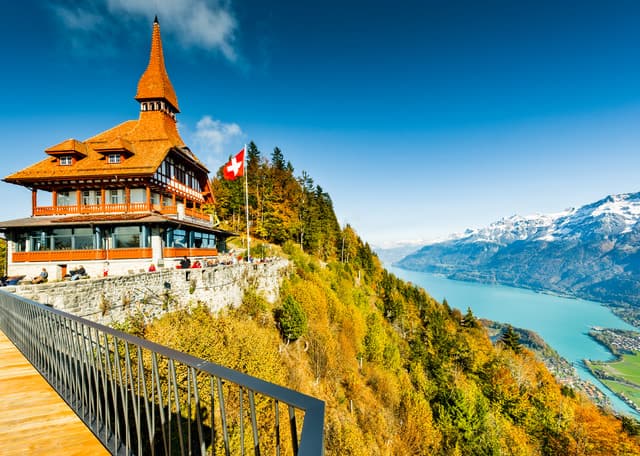 Experience Breathtaking Views via Harder Kulm Funicular