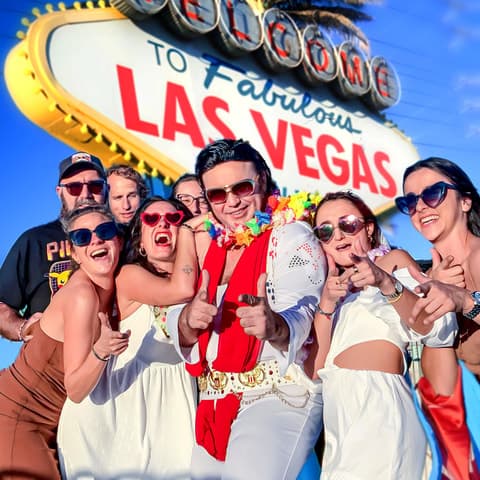 Las Vegas: Elvis Wedding with Las Vegas Sign Photos Included