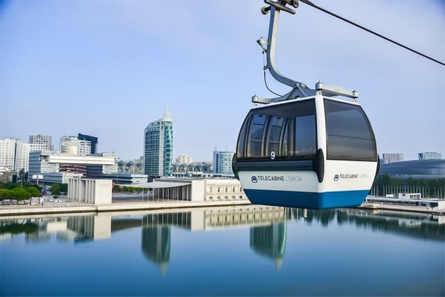 Lisbon: Nations Park Cable Car Round Trip with River Views