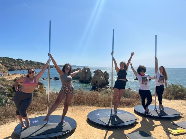 Algarve: Private Ocean-View Pole Dance Class & Prosecco