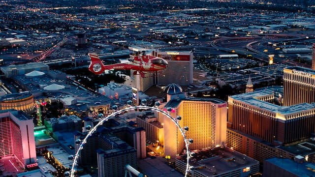 Las Vegas: Night Helicopter Flight over Las Vegas Strip