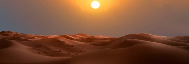 Sunrise or Sunset in the Merzouga Desert