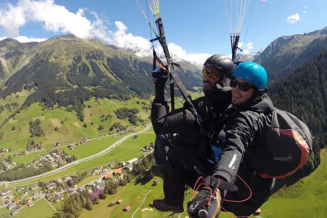Paragliding in the Swiss Alps