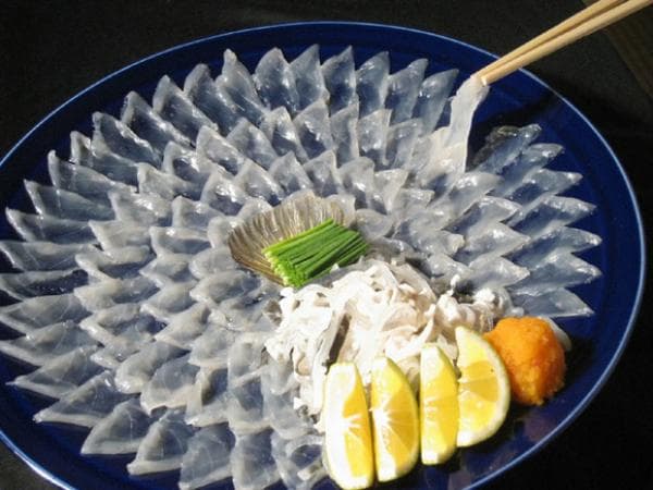Genpin, a popular Japanese pufferfish restaurant, serves pufferfish, crab, and eel dishes.