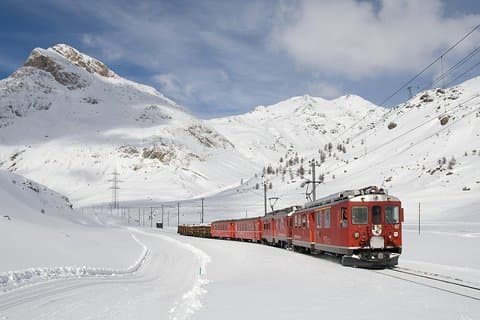 Bernina Red Train And St Moritz Tour from Milan