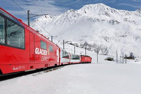 Glacier Express Panoramic Train Round Trip from Bern