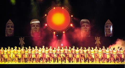 Fire of Anatolia at Ancient Theatre Aspendos from Antalya
