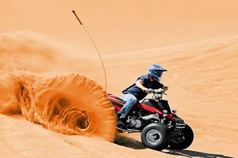 Dubai Red Dunes Desert Safari,ATV Quad Bike Camel Ride&BBQ Dinner