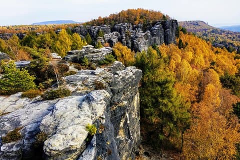 Terezin & Bohemian Switzerland from Prague: Bastei, Narnia & Café