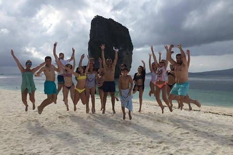 Railay and 4-Island Sunset Speedboat Cruise with Night Snorkel