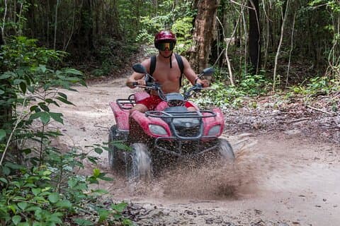 ATV Mud Kicking and Snorkeling by Boat in Cozumel