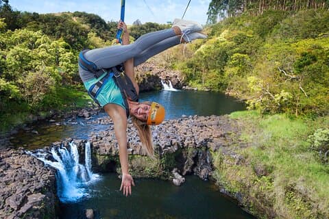 Big Island: 9-Line Waterfall Zipline Experience