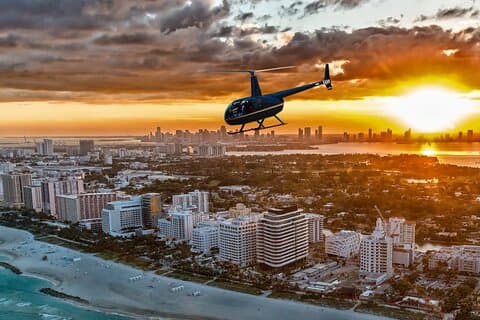 Sunset Miami Beach Private Helicopter Tour