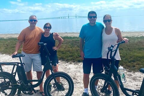 Electric Bike Wildlife & History Tour along Fort De Soto's Beaches