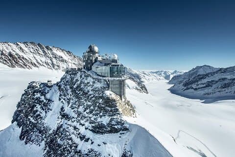 Panoramic tour to Jungfrau, Top of Europe with Skyglass Roof Bus