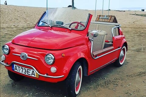 Lisbon by Fiat 500 Jolly convertible!!
