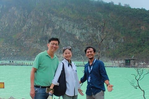 Jakarta Ciwidey White Crater and Patengan Lake from Jakarta