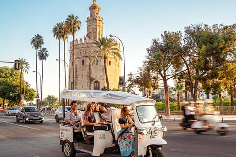 Seville Express Tour in Eco Tuk Tuk Private with Local Guide