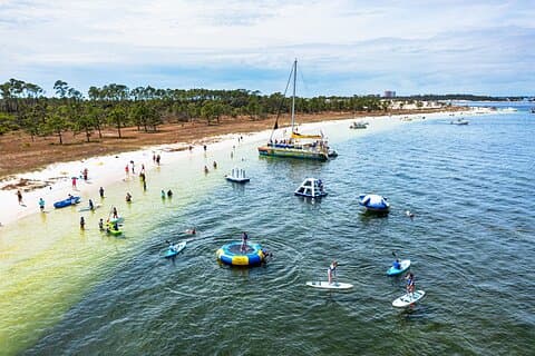 Shell Island Inflatable Adventure Park & Dolphin Sightseeing Tour
