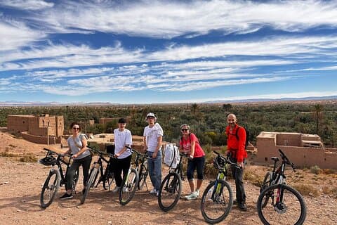 guided tour of the Skoura palm grove by mountain bike