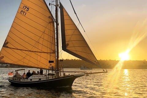 Top Rated San Diego Sunset Sail Classic Yacht 6 Guests