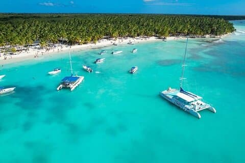 From Santo Domingo Saona Island Food And Drink Catamaran Vip