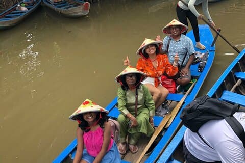 HCM:Mekong Delta Boat,Khotcake cooking Coconut Village,SmallGroup