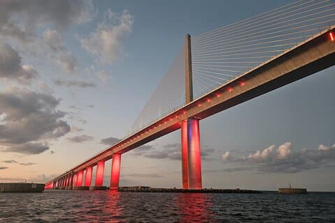 Boat Tour For Sunset Cruise And Sunset Bridge Tour near St Pete