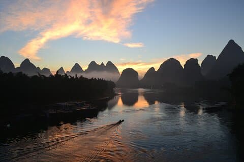 Yangshuo Gems Li River Boat Xianggong Hill and Yulong Biking