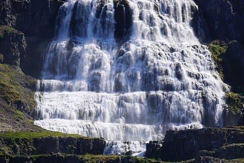 Dynjandi Waterfall in a Supertruck